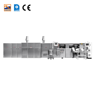 PLC-gecontroleerde productielijn voor eierenrol 1.5 kW automatische wafelsrol voor bakmachine