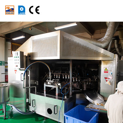 Roestvrijstalen textuurontwerp wafelkegelmachine Automatische wafelkegelmaker