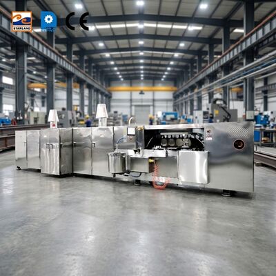 Roestvrijstalen wafer biscuitmachine Industriële apparatuur voor de productie van knapperig wafer biscuit in de voedselverwerkende industrie