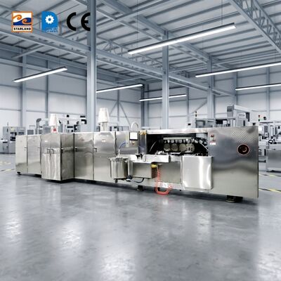 1.5kw Hoofdmotor Specificatie Wafer Biscuit Productie Lijn Roestvrij staal materiaal uitgerust met video technische ondersteuning