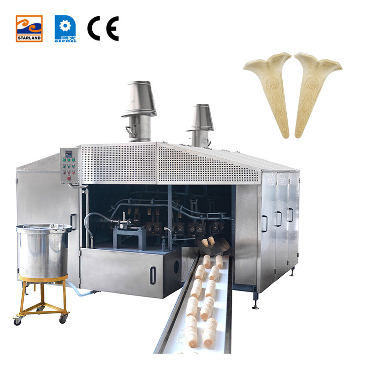 0.75kw PLC Wafer Cone Productie Lijn Voor Wafer Biscuit Productie Snack Machine