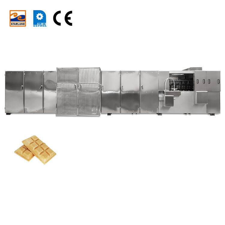 PLC-gecontroleerde automatische Monaka-wafermachine Snackproductieapparatuur met 55 bakplaten