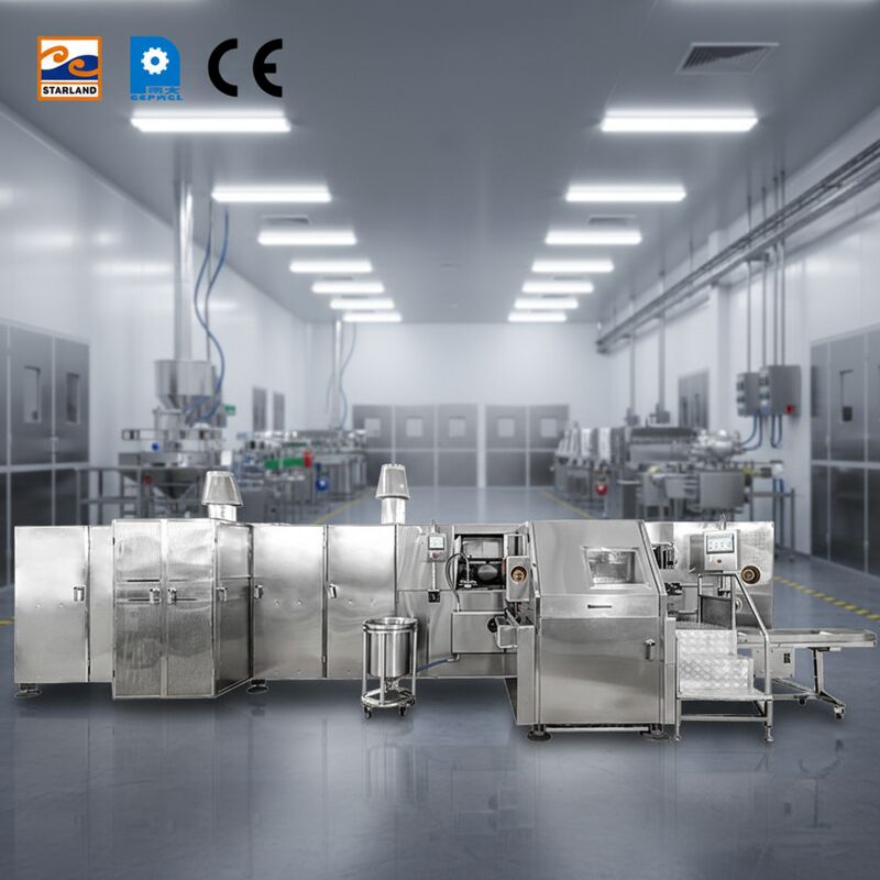 Montagelijn Barquillo Cone Productielijn ontworpen voor de productie van Barquillo Cone die hoge capaciteit en werking garandeert
