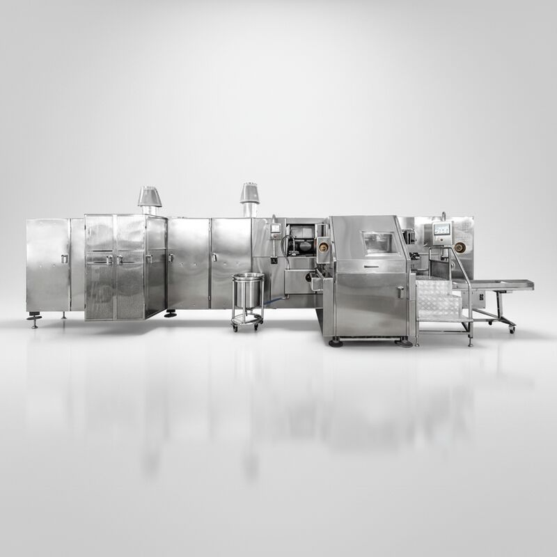 Eenvoudig te bedienen wafelijsmachine met een capaciteit van 1800 stuks per uur, die stabiele prestaties en consistente wafels levert