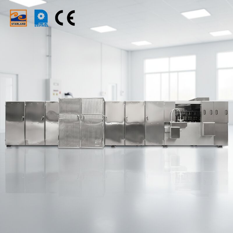 Op maat gemaakte Monaka Wafel Productieapparatuur Gebouwd Met Roestvrij Staal Materiaal Zorgend Voor Robuuste Structuur En Werking