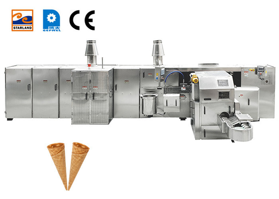 Industriële SS Sugar Cone Production Line Ice Room Sugar Rolled Cone Baking Machine