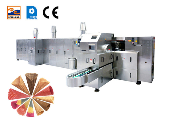 Commercieel Sugar Cone Production Line Waffle Baksel Gerold Sugar Biscuit Cone Machine
