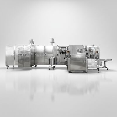 Eenvoudig te bedienen wafelijsmachine met een capaciteit van 1800 stuks per uur, die stabiele prestaties en consistente wafels levert