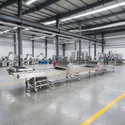 Industriële automatische koelconveyor robuuste constructie voor productie en verwerking