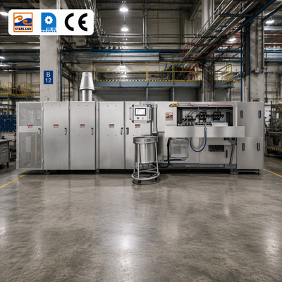 Apparatuur voor Automatische Wafelijshoornproductie Inclusief Digitale Temperatuurregeling Om Stabiele Productieomstandigheden Te Handhaven