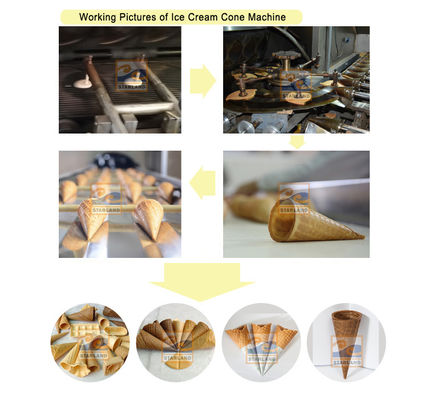 De de Wafelkegel van het snackvoedsel maakt de Commerciële Machine 10kg/Hour van de Roomijskegel