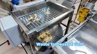 Wafel-/koekjesmolenaar met spiraaltransporteur